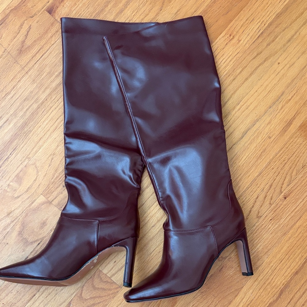 Women's Burgundy High-Heel Boots Commense size 39